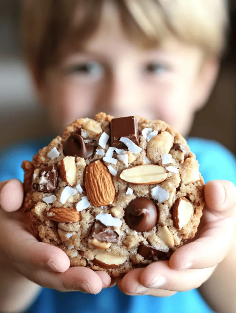 The combination of chocolate, coconut, and almonds is not only iconic but deeply satisfying. The history of these flavors dates back many years, with coconut and chocolate being a favorite pairing in desserts around the world. Almond Joy, the candy bar that inspired this cookie, was introduced in 1946 and has remained a favorite ever since. The cookie version takes this classic flavor profile and transforms it into a homemade treat that is perfect for sharing—or keeping all to yourself!