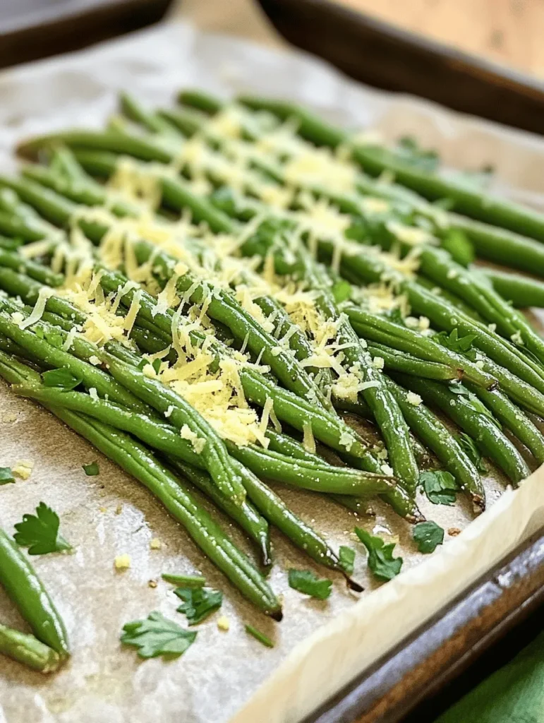 Roasted Parmesan Green Beans are not just another side dish; they are a delightful fusion of health and flavor that can elevate any meal. This recipe transforms simple green beans into a gourmet experience, making them an exquisite yet easy addition to your dining table. Whether served alongside a hearty main course or as part of a festive gathering, these roasted green beans bring a burst of color and taste that even the pickiest eaters can appreciate.