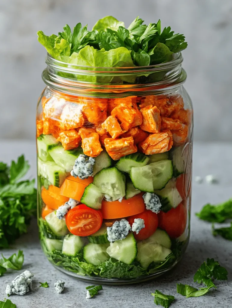 The Buffalo Chicken Mason Jar Salad is a delicious and innovative way to enjoy the bold flavors of buffalo chicken in a healthy salad format. Perfectly designed for those who are always on the go, this salad combines the spicy kick of buffalo sauce with the freshness of crisp vegetables and the satisfying texture of shredded chicken. As more people seek nutritious meal prep options that can be easily transported, mason jar salads have surged in popularity, offering a convenient solution for busy lifestyles.