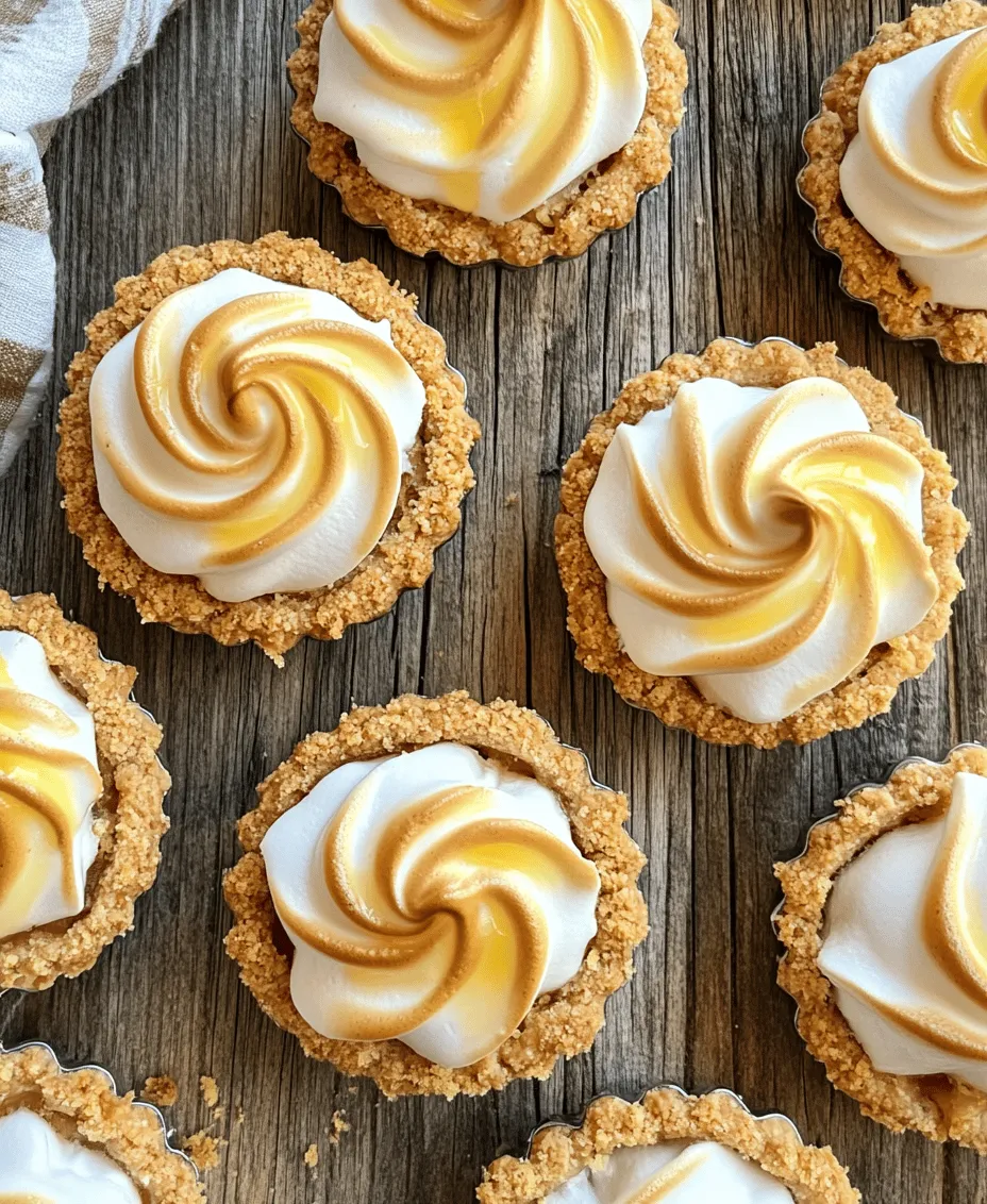 Mini lemon meringue pies are the epitome of a perfect dessert—delightful, refreshing, and visually stunning. These little bites of joy are not just a treat for the taste buds but also a feast for the eyes, making them an excellent choice for any gathering or special occasion. The dessert is a harmonious blend of tart lemon filling and sweet, fluffy meringue, which creates a balance that appeals to dessert lovers of all ages. Whether served at a summer barbecue, a wedding reception, or a cozy family dinner, mini lemon meringue pies are sure to impress your guests and leave them craving more.