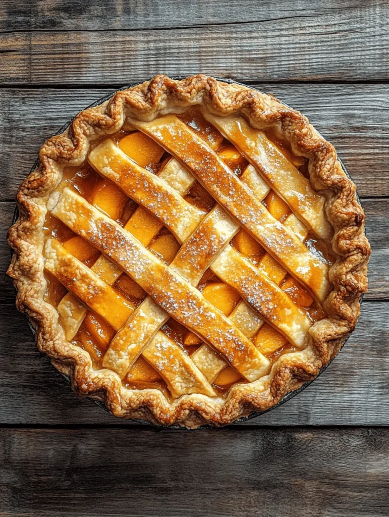 Southern Peach Pie is more than just a dessert; it’s a slice of heritage, a celebration of summer, and a family favorite that has graced tables for generations. This delightful pie captures the essence of the South, where peaches are revered for their sweetness and juiciness. As the warm months roll in, the peach trees become laden with ripe fruit, and there’s no better way to enjoy their bounty than in a homemade pie. With its flaky crust, luscious filling, and hints of aromatic spices, Southern Peach Pie is a comforting treat that brings people together.