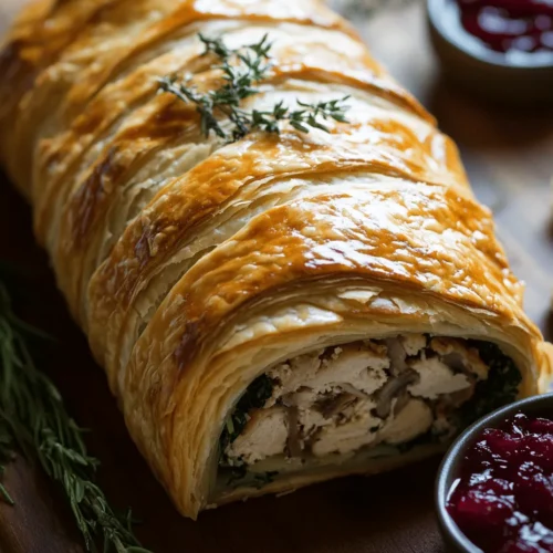 Thanksgiving is a time for family gatherings, gratitude, and, of course, a feast. While the traditional turkey has long been a staple on the holiday table, innovative twists on the classic dish have emerged to surprise and delight guests. One such creation is the Thanksgiving Turkey Wellington—an exquisite fusion of flavors and textures that elevates your Thanksgiving experience. This dish combines the savory richness of ground turkey, a medley of sautéed vegetables, and creamy cheese, all encased in a flaky puff pastry shell. Not only does it serve as a stunning centerpiece, but it also encapsulates the warmth and comfort that the holiday embodies.