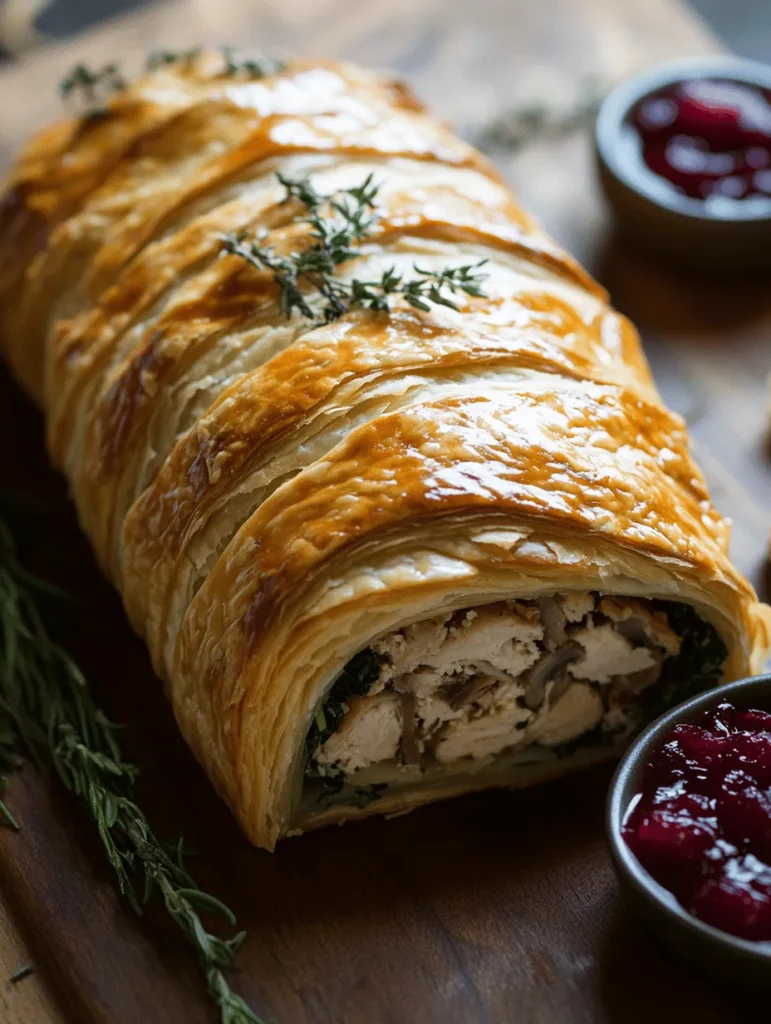 Thanksgiving is a time for family gatherings, gratitude, and, of course, a feast. While the traditional turkey has long been a staple on the holiday table, innovative twists on the classic dish have emerged to surprise and delight guests. One such creation is the Thanksgiving Turkey Wellington—an exquisite fusion of flavors and textures that elevates your Thanksgiving experience. This dish combines the savory richness of ground turkey, a medley of sautéed vegetables, and creamy cheese, all encased in a flaky puff pastry shell. Not only does it serve as a stunning centerpiece, but it also encapsulates the warmth and comfort that the holiday embodies.