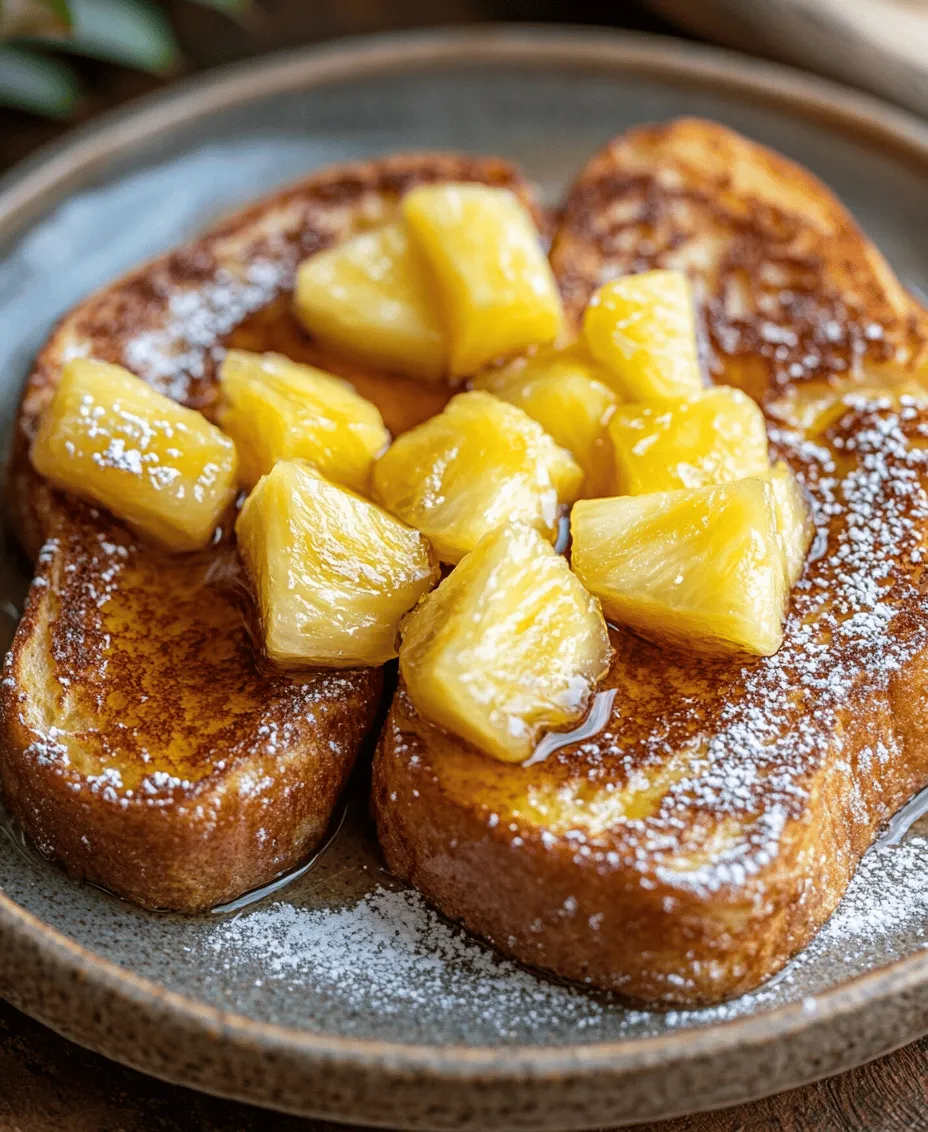 1. <strong>Slicing the Rolls</strong>: Start by taking your Hawaiian sweet rolls and slicing them in half horizontally. This step is crucial as it allows the custard mixture to soak into the rolls effectively. Ensure that you don’t slice all the way through, as you want the rolls to remain intact and easy to dip.” /></p>
</p>
<h2>Tips for Ensuring a Smooth and Well-Combined Batter</h2>
</p>
<p>Achieving a perfectly blended batter is crucial for the success of your Hawaiian Roll French Toast. Begin by selecting fresh ingredients, as fresher eggs and milk will yield a richer flavor. When mixing the batter, start with the wet ingredients: eggs, milk, vanilla extract, and a pinch of salt. Whisk these together until they form a uniform mixture.</p>
</p>
<p>Next, add in the dry ingredients, such as cinnamon and sugar. To prevent clumping, consider sifting the dry ingredients together before adding them to the wet mix. This ensures even distribution and a smoother batter. Mix gently but thoroughly, avoiding over-whisking to keep the batter light and airy.</p>
</p>
<h2>Soaking the Rolls</h2>
</p>
<p>The soaking process is vital for infusing the Hawaiian rolls with delicious flavors. Begin by cutting your rolls in half, creating a pocket for the batter to absorb. Place the cut rolls in a shallow dish, allowing them to lie flat. Pour the batter over the rolls, ensuring they are well-coated on both sides. The key here is to let them soak long enough to absorb the flavors without becoming too soggy.</p>
</p>
<p><strong>Importance of Soaking Time and How to Avoid Overly Soggy Rolls</strong></p>
</p>
<p>Generally, a soaking time of 1 to 2 minutes per side is ideal. This duration allows the rolls to absorb the batter, creating a soft and flavorful interior. If you soak them for too long, they can become overly soggy and difficult to manage in the skillet. To avoid this, keep an eye on the time and gently press down on the rolls to ensure they soak evenly.</p>
</p>
<h2>Heating the Pan</h2>
</p>
<p>Preparing your skillet correctly is essential for cooking the rolls to perfection. Begin by selecting a non-stick skillet or griddle for even heat distribution. Preheat your skillet over medium heat; this temperature allows for adequate cooking without burning the outside of the rolls.</p>
</p>
<p><strong>Best Practices for Skillet Preparation and Butter Usage</strong></p>
</p>
<p>Once the skillet is hot, add a generous pat of butter. It’s important to let the butter melt completely and bubble slightly before adding the rolls. This creates a non-stick surface and contributes to the delightful golden-brown crust we seek. For a hint of tropical flavor, consider using coconut oil instead of butter; this will complement the Hawaiian theme beautifully.</p>
</p>
<h2>Cooking the Rolls</h2>
</p>
<p>Now that your skillet is prepped, it’s time to cook the rolls. Place the soaked Hawaiian rolls cut-side down on the skillet, ensuring not to overcrowd the pan. This allows for even cooking and helps maintain that crispy texture.</p>
</p>
<p><strong>Techniques for Achieving the Perfect Golden Brown Color and Crispy Texture</strong></p>
</p>
<p>Cook the rolls for about 3 to 4 minutes on each side. The goal is to achieve a beautiful golden brown color. To check if they are ready to flip, gently lift a corner; if it’s golden and crispy, it’s time to turn them over. Use a spatula to carefully flip and cook the other side. If you find that the rolls are browning too quickly, reduce the heat slightly to allow for a more even cook throughout.</p>
</p>
<h2>Repeating the Process</h2>
</p>
<p>If you are making multiple batches, it’s important to maintain the quality of each round of cooking. After each batch, wipe the skillet with a paper towel to remove any burnt bits, and add fresh butter or oil to ensure a non-stick surface. This way, your subsequent batches will cook evenly and maintain that perfect crispy exterior.</p>
</p>
<h2>Serving Suggestions</h2>
</p>
<p>Once your Hawaiian Roll French Toast is cooked to perfection, it’s time to plate it up. Here are some creative ideas for presenting your dish:</p>
</p>
<p>– <strong>Stacking</strong>: Layer the French toast on a plate, alternating with slices of fresh fruit like strawberries, kiwi, or pineapple for a vibrant display.</p>
</p>
<p>– <strong>Dusting with Powdered Sugar</strong>: A light dusting of powdered sugar can add a touch of elegance and sweetness.</p>
</p>
<p>– <strong>Drizzling Syrup</strong>: Maple syrup is a classic pairing, but consider using coconut syrup for a delightful tropical twist.</p>
</p>
<p>– <strong>Whipped Cream</strong>: Top with a dollop of whipped cream for added indulgence.</p>
</p>
<p>– <strong>Garnishing</strong>: Fresh mint leaves or edible flowers can add a beautiful touch and elevate the presentation.</p>
</p>
<h2>Variations and Customizations</h2>
</p>
<p>While the classic Hawaiian Roll French Toast is delicious on its own, there are several variations you can explore to make it your own.</p>
</p>
<p>– <strong>Adding Spices</strong>: Enhance the flavor profile by incorporating spices like nutmeg or pumpkin spice into the batter. These warm spices are particularly lovely during the fall season.</p>
</p>
<p>– <strong>Incorporating Fruit</strong>: Consider mixing in fruit directly into the batter. Bananas or berries can add natural sweetness and extra flavor. Alternatively, top the cooked French toast with a fruit compote for freshness.</p>
</p>
<p>– <strong>Using Different Types of Bread</strong>: For a twist on the classic recipe, experiment with different types of bread. Brioche, challah, or even croissants can provide a unique flavor and texture.</p>
</p>
<h2>Nutritional Information</h2>
</p>
<p>Understanding the nutritional aspects of your Hawaiian Roll French Toast can help you make informed choices. Each serving provides a balance of carbohydrates, protein, and fats. However, if you’re looking to make it a bit healthier, here are a few modifications:</p>
</p>
<p>– <strong>Using Almond Milk</strong>: Substitute traditional milk with almond milk or another plant-based alternative to reduce calories and add a nutty flavor.</p>
</p>
<p>– <strong>Reducing Sugar</strong>: You can cut down on the added sugar in the batter or use natural sweeteners like honey or agave syrup.</p>
</p>
<p>– <strong>Incorporating Whole Grains</strong>: If you want to increase the nutritional value, consider using whole grain Hawaiian rolls or adding oats to the batter.</p>
</p>
<h2>Perfect Pairings</h2>
</p>
<p>To elevate your breakfast experience, consider serving your Hawaiian Roll French Toast with complementary dishes or beverages:</p>
</p>
<p>– <strong>Fruit Salads</strong>: A refreshing fruit salad can balance the richness of the French toast and add a healthy component.</p>
</p>
<p>– <strong>Smoothies</strong>: A tropical smoothie made with pineapple, mango, and coconut can enhance the island flavors.</p>
</p>
<p>– <strong>Breakfast Meats</strong>: Crispy bacon or breakfast sausage can provide a savory contrast to the sweetness of the French toast.</p>
</p>
<h2>Conclusion</h2>
</p>
<p>Hawaiian Roll French Toast is an easy yet indulgent breakfast that brings a taste of the tropics to your table. With its soft, fluffy texture and deliciously sweet flavors, this recipe is perfect for lazy weekends or special occasions. By following the tips and techniques outlined, you can create a dish that not only looks stunning but also delights the taste buds.</p>
</p>
<p>Encourage your friends and family to enjoy this tropical twist on a classic breakfast dish. Whether you choose to stick with the traditional recipe or explore various customizations, Hawaiian Roll French Toast is sure to become a favorite in your breakfast repertoire. So grab those Hawaiian rolls and get cooking—you won’t regret it!</p>
<div id=