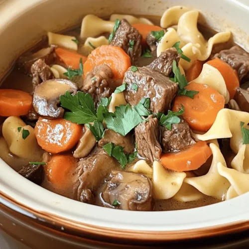 In a world filled with fast-paced living, there are few joys as profound as the comforting embrace of a home-cooked meal. When we think of comfort food, certain dishes come to mind—those that evoke feelings of warmth, nostalgia, and satisfaction. One dish that captures this essence beautifully is Crockpot Beef Tips and Noodles. This recipe is not just easy to prepare; it fills your home with an irresistible aroma that promises warmth and satisfaction. With tender beef, flavorful broth, and hearty egg noodles, this dish is perfect for family dinners or cozy gatherings.