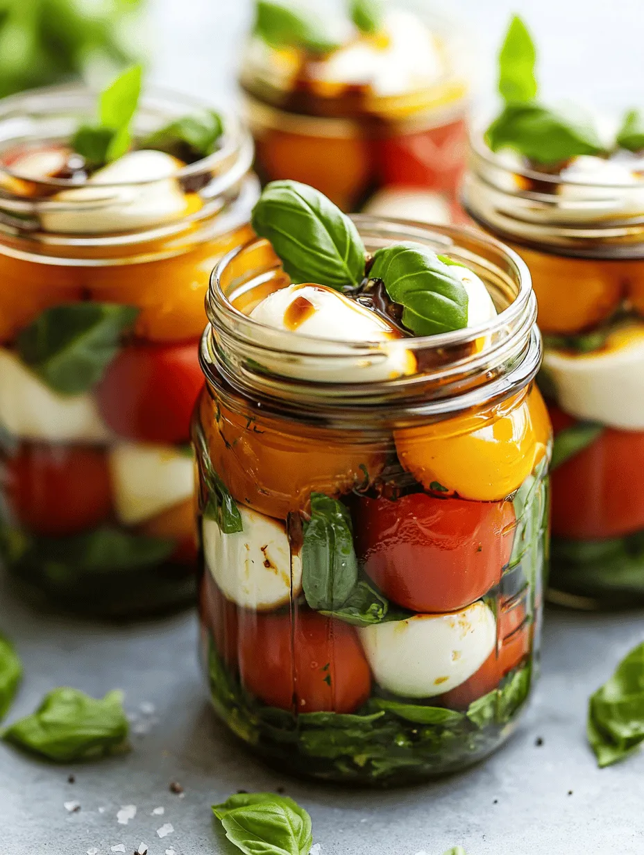 The key to a successful Mason Jar Caprese Salad lies in its ingredients. Utilizing high-quality, fresh components will elevate the dish and ensure that each bite is bursting with flavor. Let’s take a closer look at the essential ingredients that make this salad so appealing.