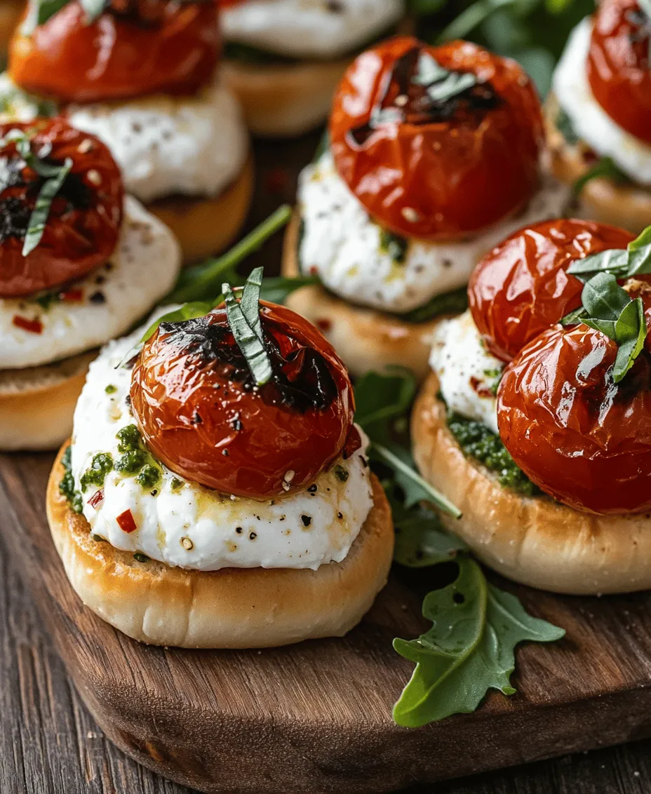 Imagine biting into a slider that bursts with vibrant flavors and textures, where the creamy, luscious burrata cheese melds beautifully with sweet roasted cherry tomatoes, fragrant basil, and a hint of nutty pesto. The Roasted Caprese Burrata Sliders are not just a dish; they are a culinary experience that transports you to the sun-kissed coasts of Italy. This delightful appetizer perfectly embodies the essence of Italian cuisine, celebrating fresh ingredients and simple yet satisfying flavors.