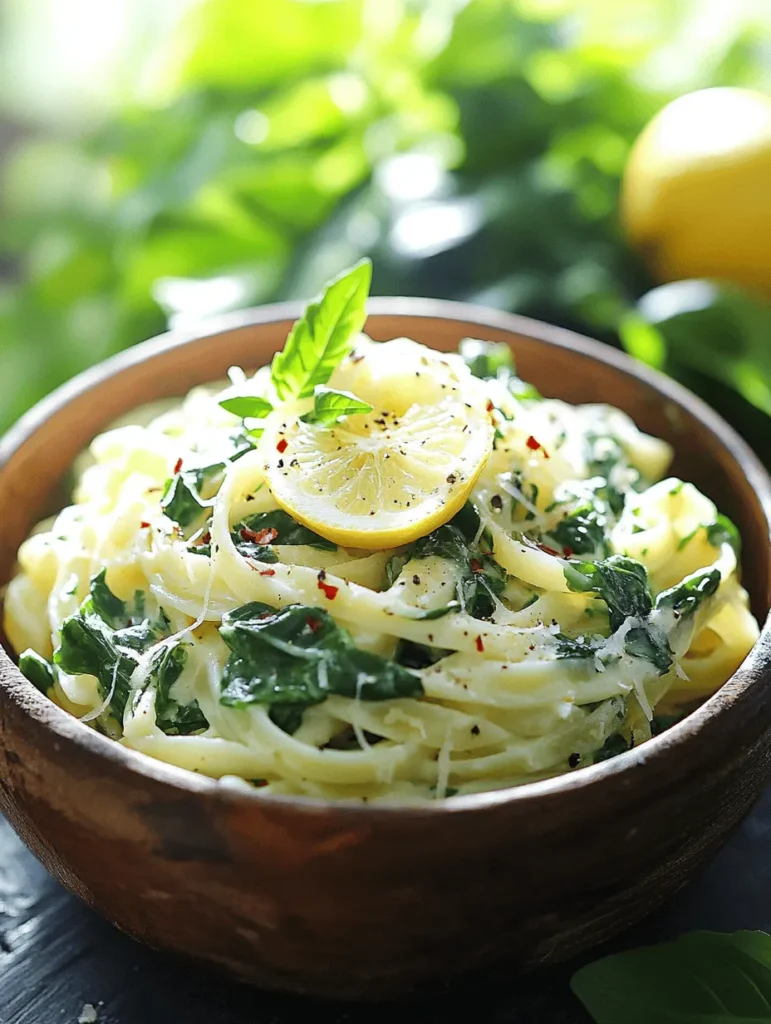 If you're looking for a dish that combines elegance with simplicity, look no further than Zesty One Pot Lemon Spinach Pasta. This vibrant meal is a celebration of flavors, elegantly blending the brightness of fresh lemons with the earthiness of spinach, all enveloped in perfectly cooked pasta. Not only is it a delightful addition to your culinary repertoire, but it also embodies the essence of healthy eating by making use of fresh ingredients that enhance both taste and nutrition.