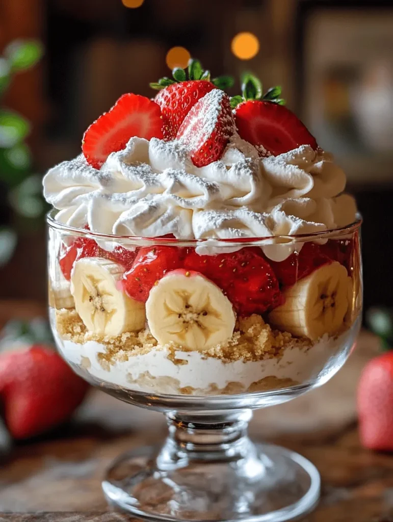 The star ingredients of this pudding are, of course, the strawberries and bananas. Both of these fruits not only contribute to the flavor but also offer a range of nutritional benefits.