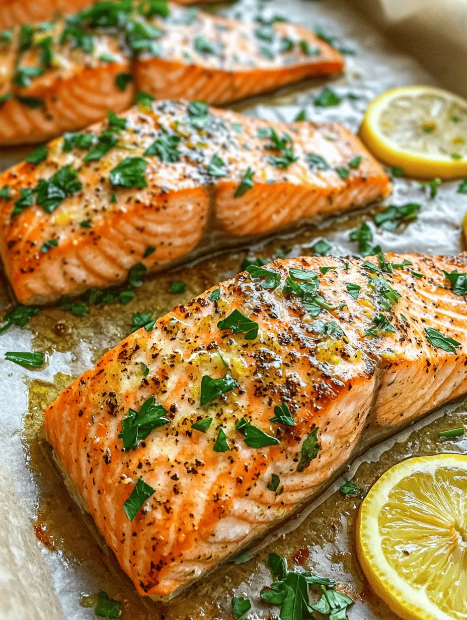 Lemon Garlic Salmon is a dish that effortlessly brings together vibrant flavors, health benefits, and simplicity in preparation. Whether you're a busy professional looking for a quick weeknight meal or a host preparing for a special occasion, this recipe stands out as a versatile option. The combination of fresh salmon, zesty lemon, and fragrant garlic not only tantalizes the taste buds but also promotes a healthy lifestyle. Salmon is renowned for its rich flavor and nutritional value, making it a favorite among health-conscious eaters and culinary enthusiasts alike.