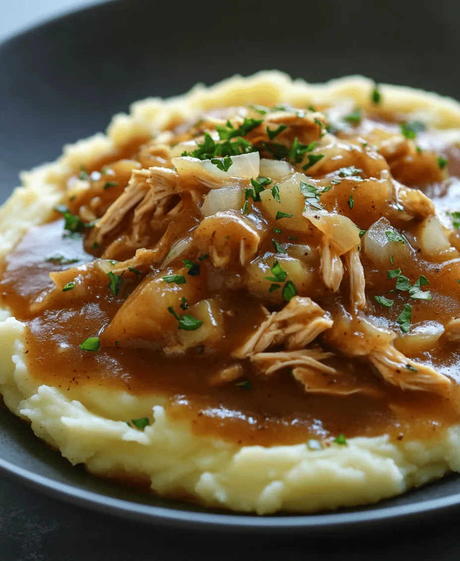 In the world of comfort food, few dishes can compete with the soothing embrace of shredded chicken gravy served over fluffy mashed potatoes. This beloved combination is not just a meal; it’s a nostalgic experience that brings warmth and satisfaction to the table. The tender chicken, enveloped in a rich and flavorful gravy, paired with creamy mashed potatoes creates a symphony of flavors and textures that is hard to resist.