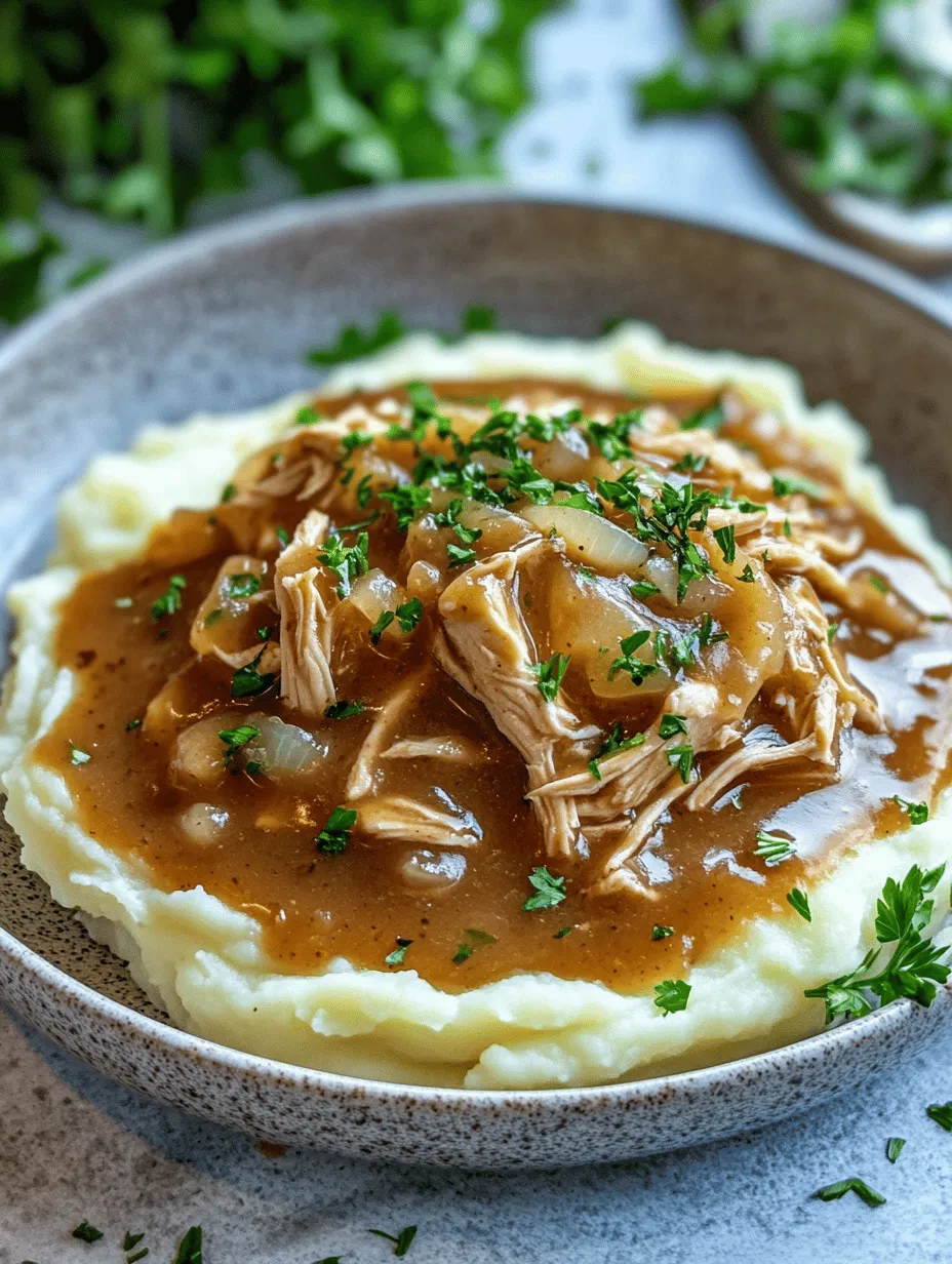 In the world of comfort food, few dishes can compete with the soothing embrace of shredded chicken gravy served over fluffy mashed potatoes. This beloved combination is not just a meal; it’s a nostalgic experience that brings warmth and satisfaction to the table. The tender chicken, enveloped in a rich and flavorful gravy, paired with creamy mashed potatoes creates a symphony of flavors and textures that is hard to resist.