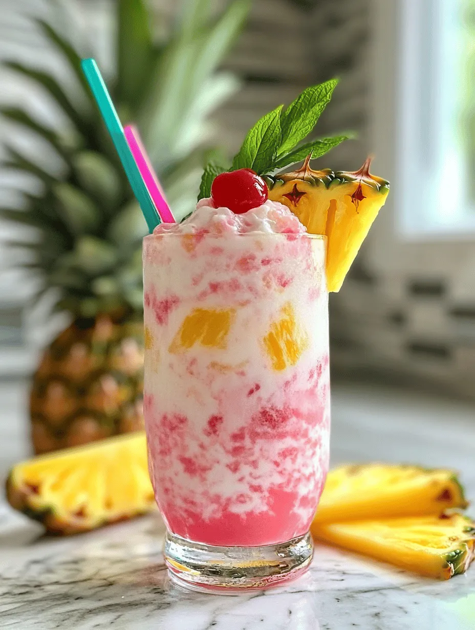 If you're looking to inject a burst of fun into your summer gatherings, look no further than the Tropical Bubblegum Colada Twist. This vibrant cocktail is more than just a drink; it's an experience that combines exotic flavors with a playful twist. Imagine sipping on a refreshing beverage that embodies the essence of a tropical paradise while simultaneously evoking childhood memories of bubblegum. This delightful concoction is perfect for parties, outdoor barbecues, or simply as a refreshing treat to enjoy on a warm day.