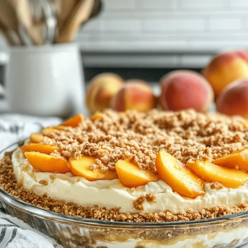 Peach Cobbler Cheesecake stands out with its unique flavor profile that harmoniously blends the sweet, juicy notes of ripe peaches with the rich, creamy texture of cheesecake. The flavor of fresh peaches is a true highlight, bringing a natural sweetness that elevates the dessert from ordinary to extraordinary. The addition of spices like cinnamon and nutmeg enhances the overall flavor, adding warmth and depth that complements the peachy goodness. These spices evoke memories of summer days spent at family gatherings or picnics, making each bite not just a taste sensation but a trip down memory lane.
