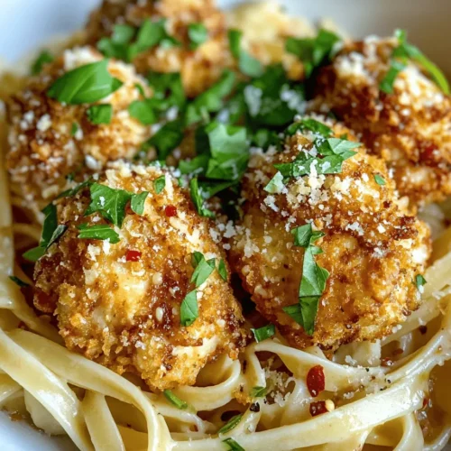 If you’re looking for a dish that combines comfort and flavor, look no further than Garlic Parmesan Chicken Bites paired with a luscious creamy pasta. This delightful recipe brings together the irresistible crunch of perfectly seasoned chicken bites and the rich, velvety texture of creamy pasta, making it a perfect choice for family dinners, gatherings, or even meal prep for the week ahead. Not only is this dish satisfying and delicious, but it also allows for versatility in how you serve it, accommodating various dietary preferences and occasions.