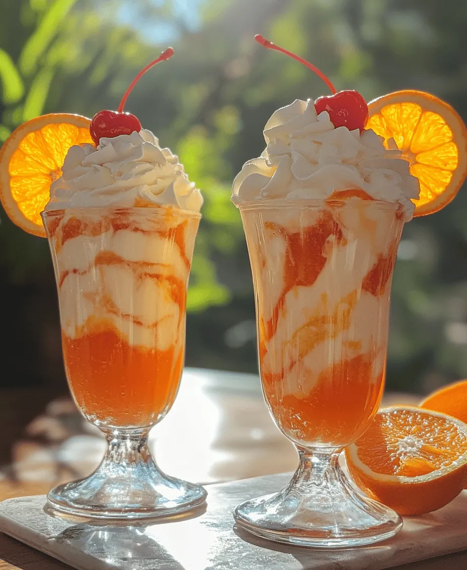 If you’re on the lookout for a delightful and refreshing beverage that captures the essence of summer, look no further than Sparkling Orange Creamsicle Soda. This vibrant drink is a nostalgic nod to the classic creamsicle ice cream treat, combining the bright, zesty flavor of fresh oranges with the creamy richness of dairy. With its effervescent fizz and smooth texture, this soda is perfect for warm afternoons, lively gatherings, or simply as a sweet indulgence to enjoy by yourself.