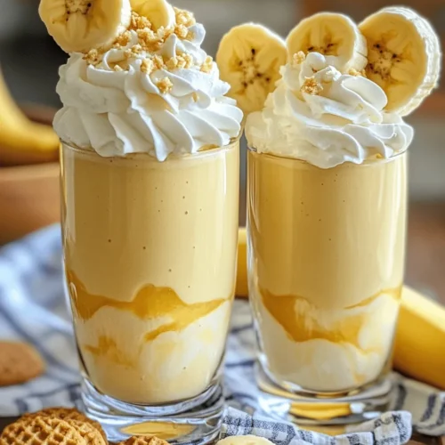 The Easy Banana Pudding Milkshake is a delightful treat that embodies the comfort and charm of Southern desserts. Originating from the iconic banana pudding that has been a staple in Southern kitchens for generations, this milkshake brings the nostalgic flavors of creamy bananas and vanilla pudding into a refreshing drinkable form. Perfect for warm summer days or as a sweet dessert after a hearty meal, this milkshake is not only delicious but also incredibly easy to prepare, making it an ideal choice for both novice cooks and seasoned chefs alike.