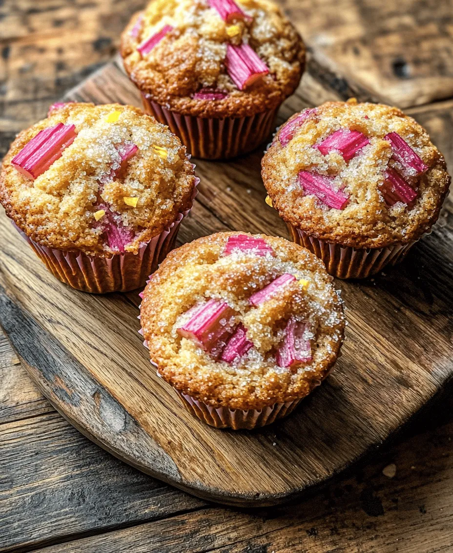 Rhubarb, with its vibrant pink and green stalks, is a unique ingredient that has made its mark in the world of baking. Often considered a vegetable, this tart plant is a beloved favorite in many desserts, especially during the spring and summer months when it is in season. The appeal of incorporating tangy flavors into baked goods is undeniable; they provide a delightful contrast to the sweetness typically found in cakes and cookies. Rhubarb muffins are a perfect illustration of this balance, showcasing the tartness of rhubarb alongside the comforting sweetness of a muffin.
