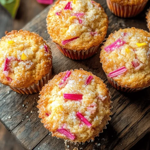 Rhubarb, with its vibrant pink and green stalks, is a unique ingredient that has made its mark in the world of baking. Often considered a vegetable, this tart plant is a beloved favorite in many desserts, especially during the spring and summer months when it is in season. The appeal of incorporating tangy flavors into baked goods is undeniable; they provide a delightful contrast to the sweetness typically found in cakes and cookies. Rhubarb muffins are a perfect illustration of this balance, showcasing the tartness of rhubarb alongside the comforting sweetness of a muffin.