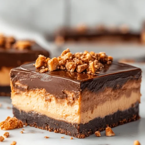Cheesecake bars have become a beloved dessert for many, offering the indulgent flavors of traditional cheesecake in a more convenient and shareable form. Their appealing texture, rich flavor, and ease of preparation make them a staple at gatherings, parties, and family celebrations. Among the myriad of flavors and twists on this classic dessert, Reese’s Butterfinger Cheesecake Bars stand out as a truly unique offering. Combining the creamy, velvety texture of cheesecake with the crunchy goodness of Butterfinger candy bars, and drizzled with rich chocolate, these bars promise a delightful treat for dessert lovers.