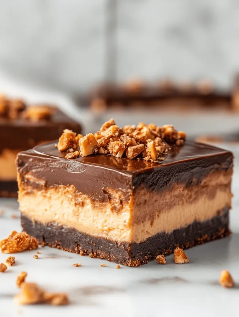 Cheesecake bars have become a beloved dessert for many, offering the indulgent flavors of traditional cheesecake in a more convenient and shareable form. Their appealing texture, rich flavor, and ease of preparation make them a staple at gatherings, parties, and family celebrations. Among the myriad of flavors and twists on this classic dessert, Reese’s Butterfinger Cheesecake Bars stand out as a truly unique offering. Combining the creamy, velvety texture of cheesecake with the crunchy goodness of Butterfinger candy bars, and drizzled with rich chocolate, these bars promise a delightful treat for dessert lovers.