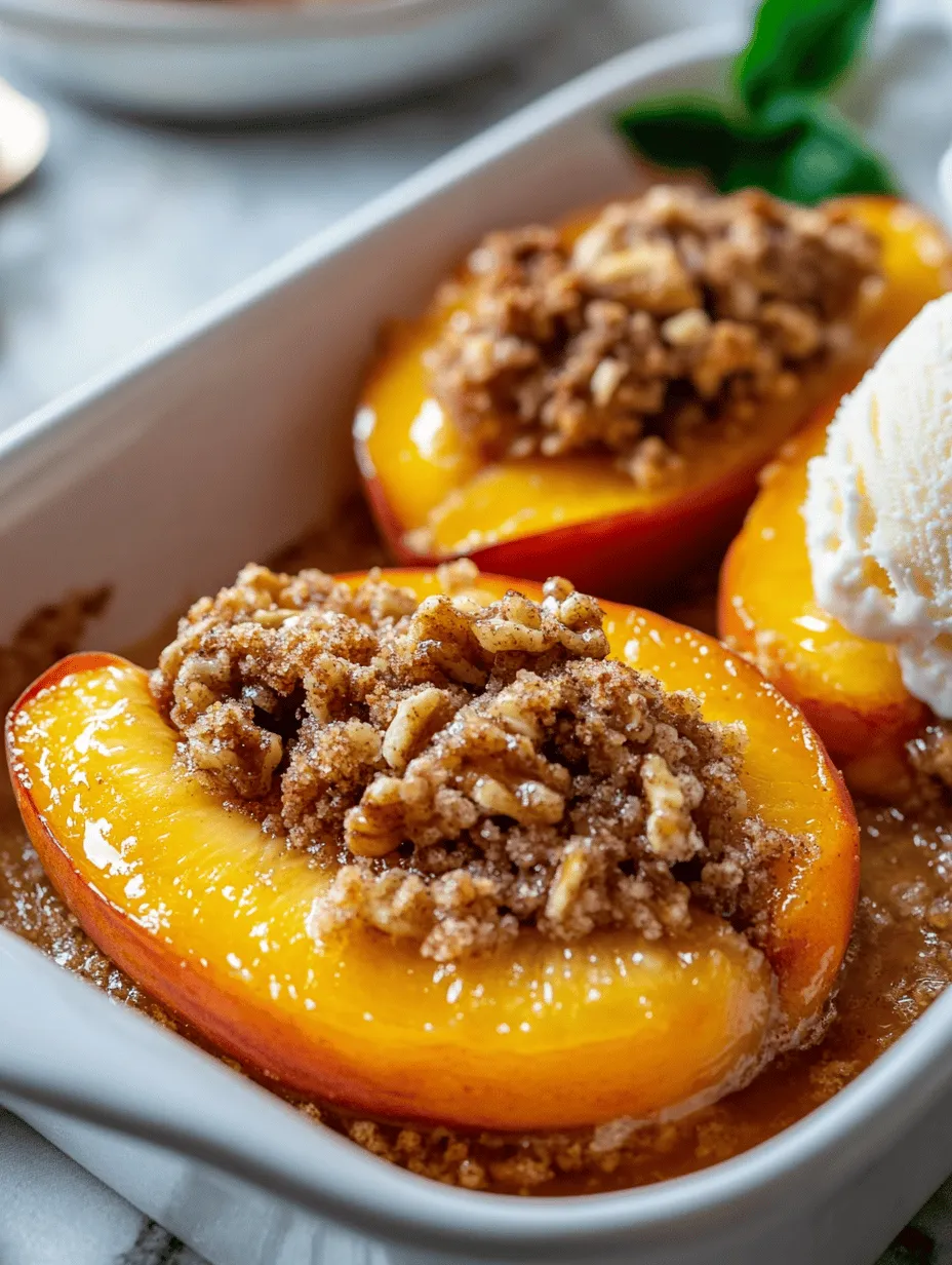 To master the art of baked peaches, it is essential to understand the core ingredients that come together to create this delightful dish. Each component plays a pivotal role in achieving the perfect balance of flavor and texture.