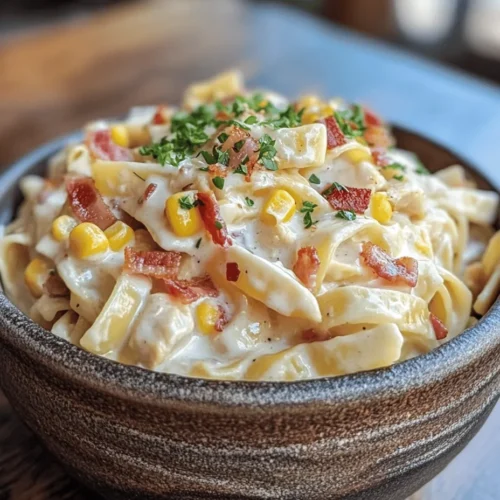 When it comes to comfort food, few dishes can rival the heartwarming embrace of creamy chicken pasta. This dish has become a staple in many households, especially on busy weeknights when time is of the essence but taste cannot be compromised. Creamy Chicken Pasta with Corn and Bacon combines the richness of a creamy sauce with the delightful textures of tender chicken, crispy bacon, and sweet corn, creating a meal that is both satisfying and indulgent.