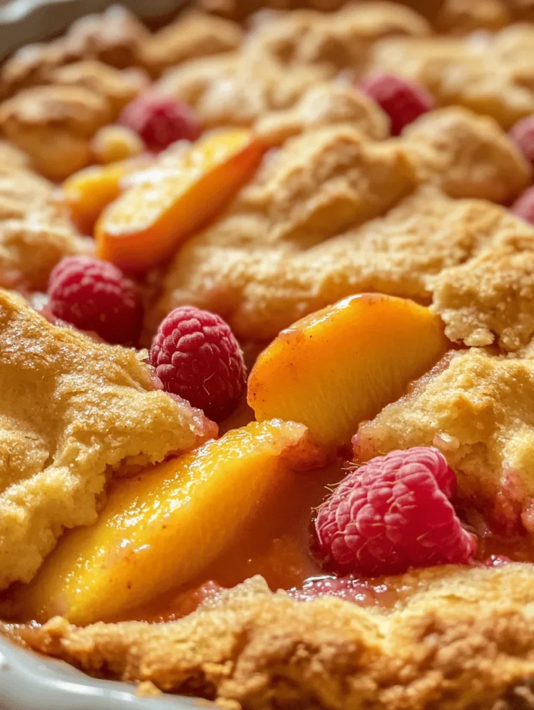 Cobblers are a beloved dessert cherished for their delightful combination of fresh fruit and a tender, biscuit-like topping. They are the quintessential summer treat, celebrated for their simplicity and comforting flavors. Whether served warm with a scoop of vanilla ice cream or enjoyed straight from the baking dish, cobblers offer a satisfying finale to any meal. Among the myriad of fruit combinations, peach and raspberry stands out, offering a unique blend of sweetness and tartness that tantalizes the taste buds.