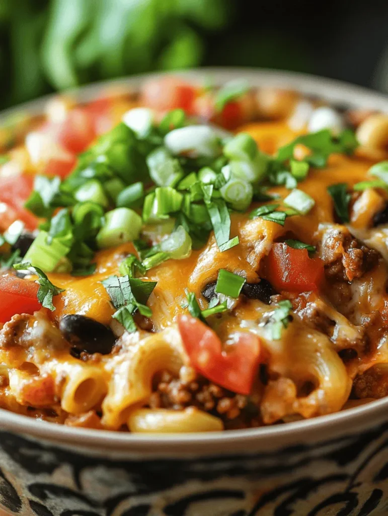 Imagine a dish that combines the beloved flavors of tacos and creamy macaroni and cheese into one comforting and satisfying meal. Welcome to Taco Mac Fiesta, a delightful fusion recipe that is perfect for food enthusiasts and busy home cooks alike. This dish not only brings a burst of flavor but also embodies the ease and convenience of one-pot meals, making it an ideal choice for busy weeknights or casual gatherings with family and friends. In under 30 minutes, you can create a hearty, delicious meal that everyone will love.