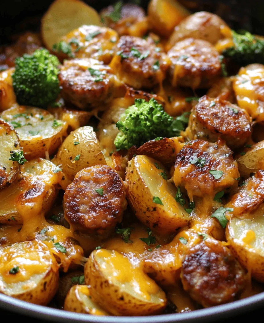 In the fast-paced world we live in, one-pan meals have gained immense popularity among home cooks. They offer a unique blend of convenience and flavor, allowing you to prepare a delicious dinner without the hassle of multiple pots and pans cluttering your kitchen. One such delightful recipe that embodies this convenience is the <strong>One-Pan Cheesy Ranch Potatoes and Sausage</strong>. This dish not only simplifies the cooking process but also packs a punch of flavor that is sure to please the whole family.” /></p>
</p>
<h3>Cheese Melting: Achieving the Perfect Cheese Pull</h3>
</p>
<p>When it comes to creating the ultimate one-pan cheesy ranch potatoes and sausage, achieving that perfect cheese pull is crucial. To get that gooey, melt-in-your-mouth experience, a few techniques can be employed. First, ensure that your cheese is shredded rather than sliced. Shredded cheese melts more evenly and quickly, allowing for a better distribution across the dish.</p>
</p>
<p>Additionally, consider adding the cheese towards the end of the cooking process. This helps prevent overcooking, which can lead to a rubbery texture. Once your potatoes and sausage are cooked through, sprinkle the cheese generously over the top, cover the pan, and allow it to melt for about 5-7 minutes on low heat. This will create a beautiful, cheesy crust that binds all the flavors together.</p>
</p>
<h3>Types of Cheese to Consider Beyond Cheddar</h3>
</p>
<p>While cheddar cheese is a classic choice for this dish, experimenting with other types can elevate the flavor profile significantly. Here are some cheese alternatives to consider:</p>
</p>
<p>– <strong>Monterey Jack</strong>: Known for its creamy texture and mild flavor, Monterey Jack melts beautifully and adds richness to the dish.</p>
<p>– <strong>Pepper Jack</strong>: For those who enjoy a bit of spice, Pepper Jack offers the same meltiness as Monterey Jack but with the addition of jalapeños.</p>
<p>– <strong>Mozzarella</strong>: This cheese provides a stretchy, gooey texture that complements the potatoes perfectly. It works especially well when combined with other cheeses.</p>
<p>– <strong>Parmesan</strong>: Adding a sprinkle of Parmesan on top before serving gives a salty, nutty flavor that enhances the overall taste.</p>
<p>– <strong>Gouda</strong>: With its rich, smoky flavor, Gouda can add a unique twist to your dish, especially if you prefer a bolder cheese.</p>
</p>
<h3>Serving Suggestions</h3>
</p>
<h4>Presentation Ideas: How to Make Your Dish Visually Appealing</h4>
</p>
<p>Presentation plays a key role in how appealing your meal looks. For the one-pan cheesy ranch potatoes and sausage, consider the following tips to enhance visual appeal:</p>
</p>
<p>– <strong>Garnish</strong>: Fresh herbs like parsley or chives can add a pop of color. A sprinkle on top just before serving elevates the dish.</p>
<p>– <strong>Layering</strong>: Serve the dish in layers. Start with a base of potatoes, then add sausage and finish with melted cheese on top.</p>
<p>– <strong>Serving Dishes</strong>: Use colorful plates or rustic serving trays to enhance the aesthetic. A cast iron skillet can also be a great serving vessel, giving a cozy, home-cooked feel.</p>
</p>
<h4>Pairing Options: Suggested Sides and Beverages</h4>
</p>
<p>To complement your cheesy ranch potatoes and sausage, consider these pairing options:</p>
</p>
<p>– <strong>Sides</strong>: A light green salad with a tangy vinaigrette can balance the richness of the dish. Roasted vegetables or coleslaw also add texture and freshness.</p>
<p>– <strong>Beverages</strong>: Pair your meal with a crisp white wine, such as Sauvignon Blanc, which can cut through the richness. For non-alcoholic options, a sparkling water with lemon or iced tea can refresh the palate.</p>
</p>
<h4>Complementary Dishes to Serve Alongside</h4>
</p>
<p>If you’re planning a larger meal, consider serving complementary dishes:</p>
</p>
<p>– <strong>Cornbread</strong>: A warm, buttery cornbread can soak up the flavors and provide a delightful contrast in texture.</p>
<p>– <strong>Baked Beans</strong>: These offer a sweet and savory contrast that works well with the salty, cheesy potatoes.</p>
<p>– <strong>Grilled Vegetables</strong>: Incorporating seasonal grilled vegetables can enhance the meal with color and nutrition.</p>
</p>
<h3>Nutritional Insights</h3>
</p>
<h4>Analyzing the Nutritional Value of the Dish</h4>
</p>
<p>Understanding the nutritional value of your meal is essential, especially when it comes to maintaining a balanced diet. One-pan cheesy ranch potatoes and sausage are hearty, providing a blend of carbohydrates, proteins, and fats.</p>
</p>
<h4>Breakdown of Macros: Carbs, Proteins, and Fats</h4>
</p>
<p>– <strong>Carbohydrates</strong>: Primarily from the potatoes, which provide energy and fiber.</p>
<p>– <strong>Proteins</strong>: Sourced from the sausage, essential for muscle repair and growth.</p>
<p>– <strong>Fats</strong>: The cheese contributes saturated fats, while healthy fats can be added through olive oil or avocado served on the side.</p>
</p>
<h4>Health Benefits of Ingredients</h4>
</p>
<p>Each ingredient brings its own set of health benefits to the table:</p>
</p>
<p>– <strong>Potatoes</strong>: A great source of potassium and vitamin C, they help with heart health and immune function.</p>
<p>– <strong>Sausage</strong>: While providing protein, opt for leaner varieties or turkey sausage for a healthier option.</p>
<p>– <strong>Cheese</strong>: Offers calcium and vitamin D, important for bone health.</p>
<p>– <strong>Ranch Seasoning</strong>: Many ranch seasoning blends contain herbs and spices that can have anti-inflammatory properties.</p>
</p>
<h4>Importance of Including Protein and Vegetables in Meals</h4>
</p>
<p>Including protein and vegetables in your meals is crucial for a balanced diet. Protein helps with satiety and muscle maintenance, while vegetables add essential vitamins, minerals, and fiber, promoting digestive health. This one-pan dish can be easily modified to include more vegetables, making it a well-rounded meal.</p>
</p>
<h3>Tips for Customization</h3>
</p>
<h4>Vegetarian or Vegan Alternatives: Swapping Ingredients</h4>
</p>
<p>Adapting this recipe for dietary preferences is easy:</p>
</p>
<p>– <strong>Vegetarian Option</strong>: Replace sausage with hearty vegetables like mushrooms or tempeh. You can also use plant-based sausage for added protein.</p>
<p>– <strong>Vegan Option</strong>: Use dairy-free cheese alternatives and replace sausage with chickpeas or lentils for a protein boost.</p>
</p>
<h4>Options for Smoked Sausage and Cheese</h4>
</p>
<p>For those who enjoy a smoky flavor, consider using smoked sausage or adding smoked cheese options. Smoked Gouda or smoked cheddar can add depth and a unique twist to the dish.</p>
</p>
<h4>Spice Level Adjustments: How to Add Heat</h4>
</p>
<p>If you like a bit of heat, consider incorporating:</p>
</p>
<p>– <strong>Jalapeños</strong>: Diced fresh or pickled jalapeños can be mixed in before baking.</p>
<p>– <strong>Hot Sauce</strong>: Drizzle your favorite hot sauce over the finished dish for an added kick.</p>
<p>– <strong>Red Pepper Flakes</strong>: Sprinkle some on before serving for a milder, yet flavorful heat.</p>
</p>
<h4>Seasonal Variations: Incorporating Seasonal Vegetables</h4>
</p>
<p>Take advantage of seasonal produce to keep the dish fresh and vibrant. In spring, consider adding asparagus or peas; in summer, zucchini and bell peppers; in fall, consider sweet potatoes or Brussels sprouts.</p>
</p>
<h3>Storage and Reheating Guidelines</h3>
</p>
<h4>Best Practices for Storing Leftovers</h4>
</p>
<p>To maintain the quality of your cheesy ranch potatoes and sausage, follow these storage tips:</p>
</p>
<p>– <strong>Cooling</strong>: Allow the dish to cool completely before storing it in an airtight container.</p>
<p>– <strong>Refrigeration</strong>: Store in the fridge for up to 3-4 days. If you want to keep it longer, consider freezing it.</p>
</p>
<h4>How to Keep the Dish Fresh</h4>
</p>
<p>For optimal freshness:</p>
</p>
<p>– <strong>Freezing</strong>: Portion out leftovers into freezer-safe containers. This allows for easy reheating later.</p>
<p>– <strong>Labeling</strong>: Don’t forget to label containers with the date to keep track of freshness.</p>
</p>
<h4>Reheating Tips: Ensuring Quality and Texture</h4>
</p>
<p>When reheating, aim to preserve the dish’s texture:</p>
</p>
<p>– <strong>Microwave</strong>: For quick reheating, use the microwave but cover it with a damp paper towel to retain moisture.</p>
<p>– <strong>Oven</strong>: For best results, reheat in the oven at 350°F (175°C) until warmed through, about 15-20 minutes. This method helps restore the crispy texture of the potatoes.</p>
</p>
<h3>Conclusion</h3>
</p>
<p>The one-pan cheesy ranch potatoes and sausage dish is not only a delightful combination of flavors and textures but also an incredibly versatile meal that can be tailored to suit a variety of tastes. Its appeal lies in its simplicity and the comfort it brings, making it a perfect choice for family dinners or casual gatherings.</p>
</p>
<p>Don’t hesitate to experiment with different cheeses, spices, and seasonal vegetables to make this dish your own. Remember, the beauty of cooking lies in creativity and personalization. Enjoy the process, and relish in the delicious results that come from preparing simple, flavorful meals that nourish both body and soul. By incorporating these tips and variations, you can create a memorable dining experience that keeps everyone coming back for seconds.</p>
<div id=