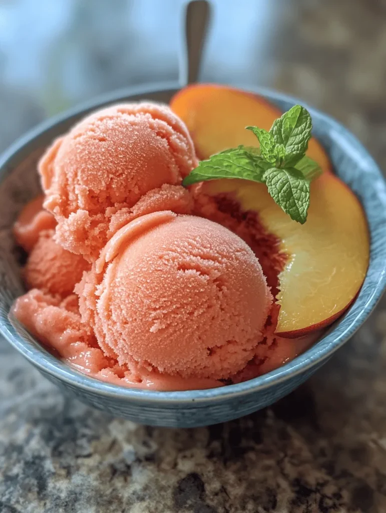 Creating the perfect Peachy Bliss Sorbet starts with understanding the key ingredients that contribute not only to flavor but also to texture and overall enjoyment. Let’s take a closer look at each essential component.
