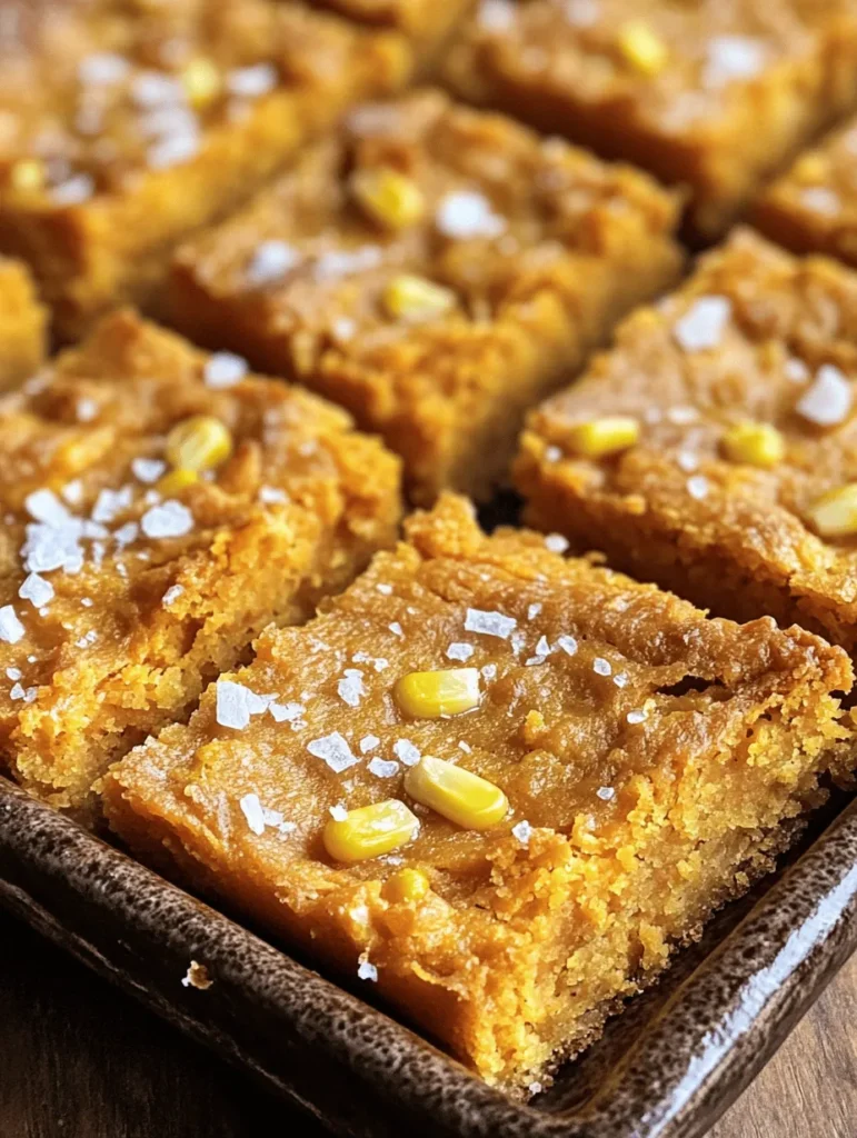 Sweet Potato Cornbread Bars are not just a delightful treat; they represent a rich tapestry of culinary tradition and innovation. Originating from the heart of Southern cuisine, cornbread has long been celebrated for its comforting texture and versatility. By incorporating sweet potatoes into the mix, this recipe elevates the classic cornbread, introducing a natural sweetness and a vibrant color that makes these bars irresistible. Whether you're seeking a hearty breakfast option, a satisfying snack, or a unique side dish for your next gathering, Sweet Potato Cornbread Bars fit the bill perfectly.
