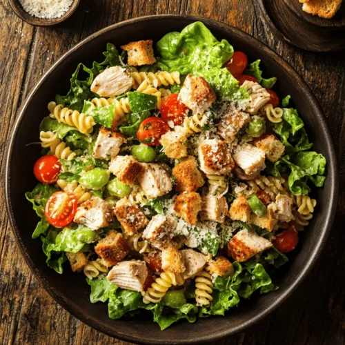 In the realm of quick and satisfying meals, Chicken Caesar Pasta Salad stands out as a delightful fusion of flavors and textures. This dish combines the classic elements of a traditional Caesar salad with the hearty, filling nature of pasta, making it an ideal choice for those busy weeknights or a refreshing lunch option. The versatility of Chicken Caesar Pasta Salad lies in its simplicity and ease of preparation, allowing both novice cooks and experienced chefs to create a dish that is not only delicious but also visually appealing.