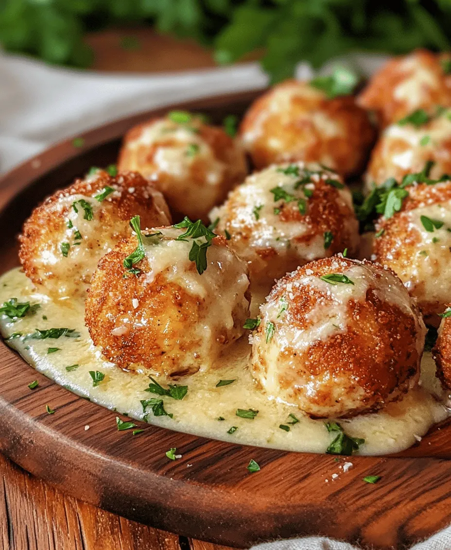 If you're searching for a dish that marries comfort food with gourmet flair, look no further than Garlic Butter Chicken Balls with Creamy Parmesan Sauce. This recipe transforms ordinary ground chicken into tender, flavorful bites, enriched with the aromatic touch of garlic and the irresistible richness of butter. Paired with a decadent creamy Parmesan sauce, this dish is not only a feast for the palate but also a visual delight, making it perfect for family dinners, gatherings, or any occasion where you want to impress your guests.