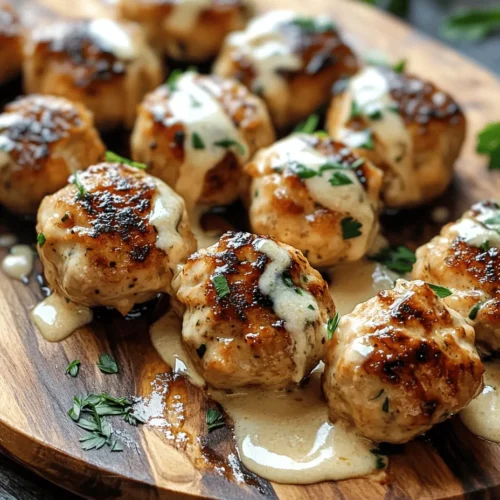 If you're searching for a dish that marries comfort food with gourmet flair, look no further than Garlic Butter Chicken Balls with Creamy Parmesan Sauce. This recipe transforms ordinary ground chicken into tender, flavorful bites, enriched with the aromatic touch of garlic and the irresistible richness of butter. Paired with a decadent creamy Parmesan sauce, this dish is not only a feast for the palate but also a visual delight, making it perfect for family dinners, gatherings, or any occasion where you want to impress your guests.